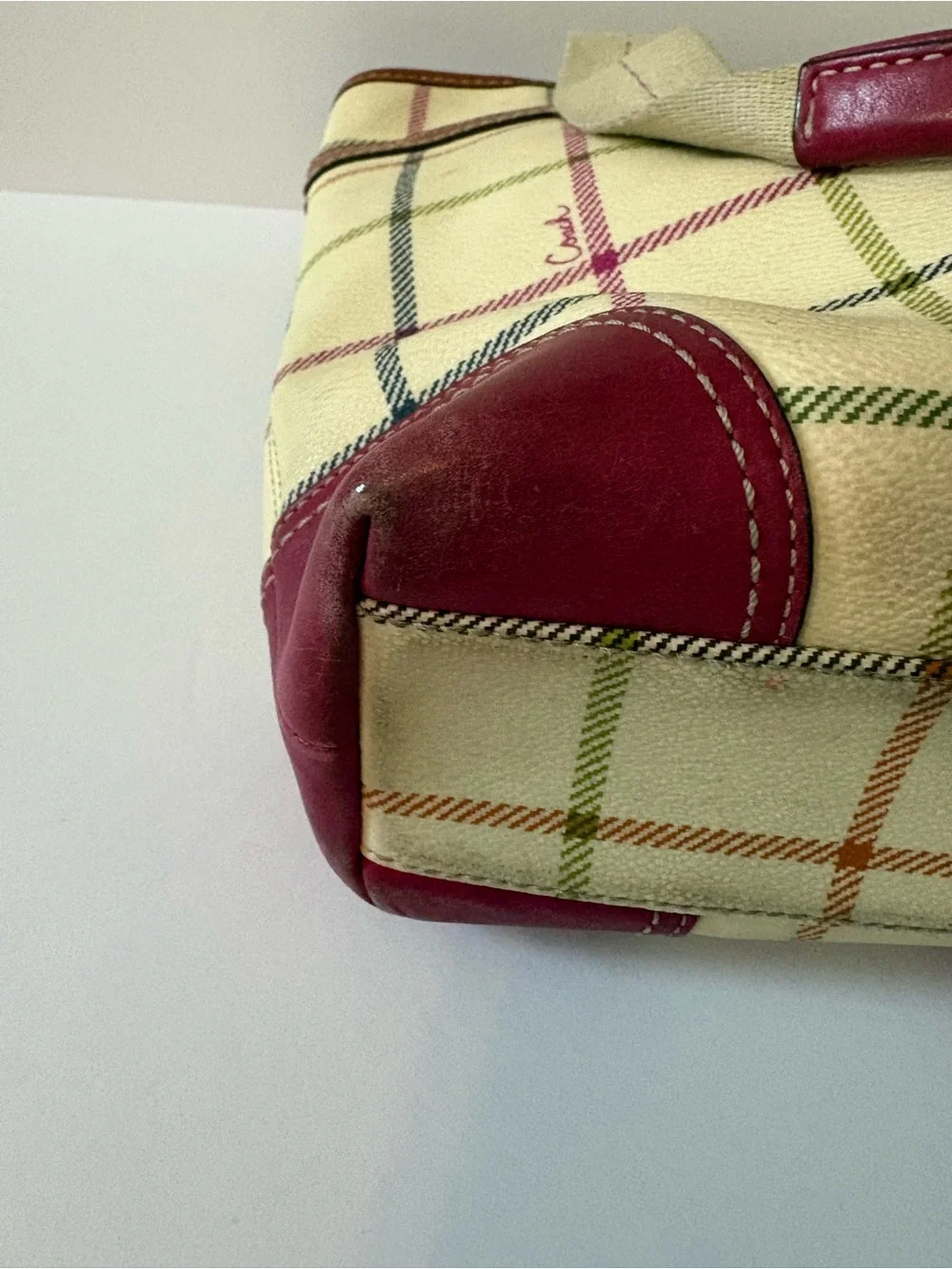 Coach Heritage Stripe Tattersall Tote